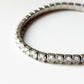 Elegant Elastic CZ 925 Silver Tennis Bracelet for Women