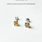 Citrine Raw Uncut Prong Setting 925 Sterling Silver Earrings  
