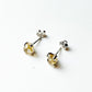 Natural Citrine Rough Gemstone Sterling Silver Stud Earrings  