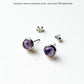Amethyst Round Studs 925 Sterling Silver Earrings