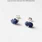 Lapis Lazuli Raw Uncut Prong Setting Studs 925 Sterling Silver Earrings  