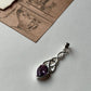 Amethyst Trinity Knot 925 Sterling Silver Pendant