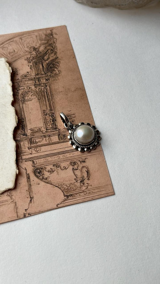 Fresh Water Pearl Boho 925 Sterling Silver Pendant