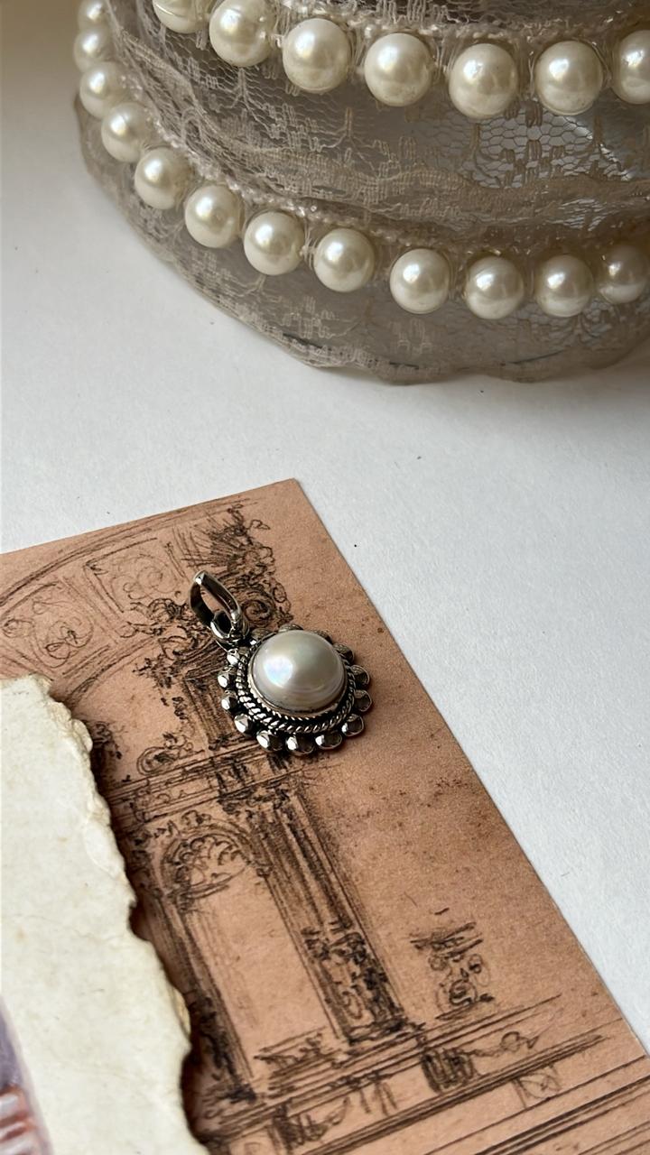 Fresh Water Pearl Boho 925 Sterling Silver Pendant