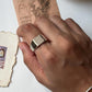 Men’s classic square signet ring in pure silver