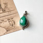 Malachite Pear Rawa 925 Sterling Silver Pendant