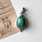 Malachite Pear Rawa 925 Sterling Silver Pendant
