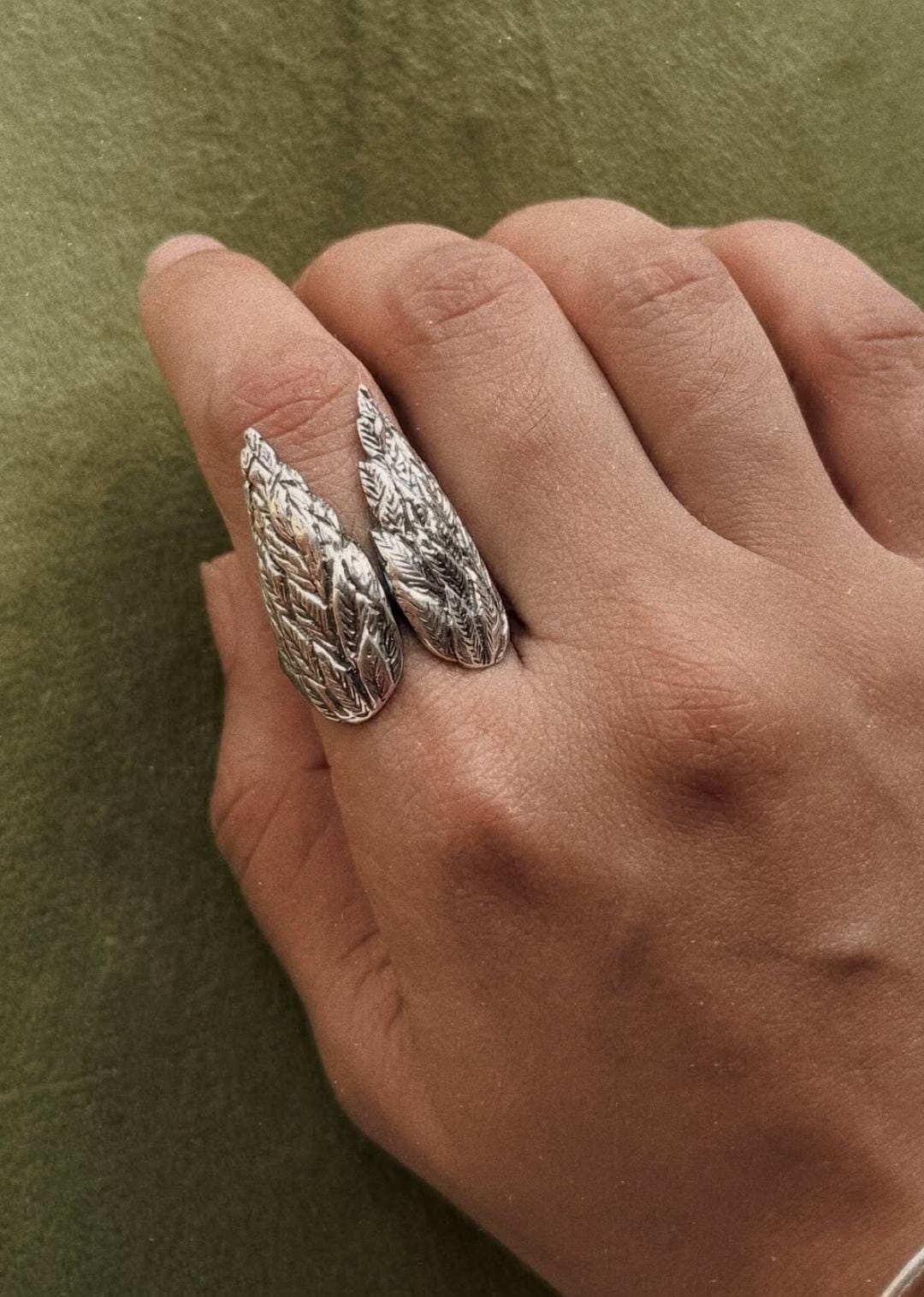 Angel Wings Adjustable 925 Sterling Silver Ring