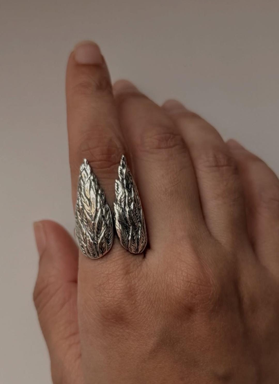 Angel Wings Adjustable 925 Sterling Silver Ring