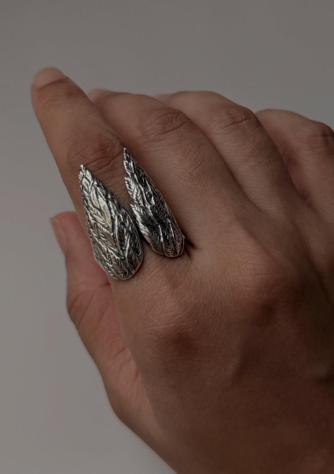 Angel Wings Adjustable 925 Sterling Silver Ring