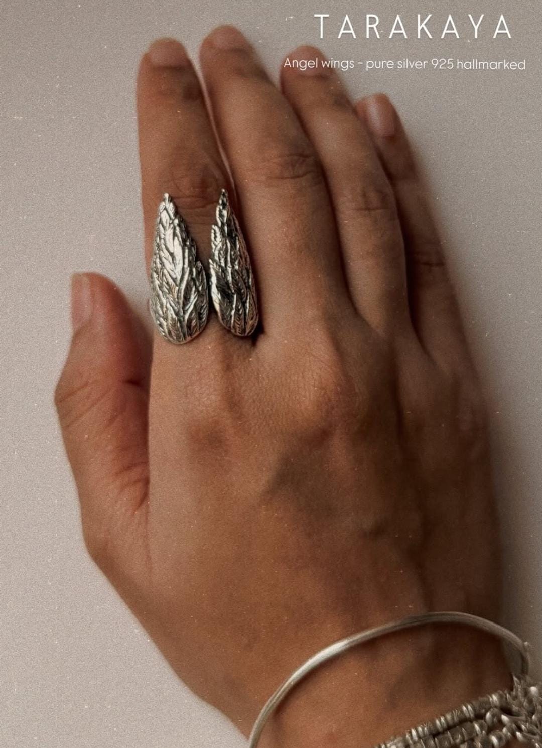 Angel Wings Adjustable 925 Sterling Silver Ring