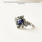 Flowy Waves Iolite Faceted Studded Oxidised 925 Sterling Silver Ring  