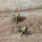 Peridot Dragonfly 925 Sterling Silver Earrings