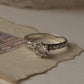 Vintage Motif Cz Solitaire Stack Band 925 Sterling Silver Ring