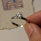 Vintage Motif Cz Solitaire Stack Band 925 Sterling Silver Ring