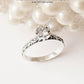 Vintage Motif Cz Solitaire Stack Band 925 Sterling Silver Ring