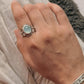 Butterfly Design Aqua Chalcedony 925 Silver Statement Ring