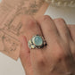 Elegant Aqua Chalcedony Butterfly Band in 925 Sterling Silver