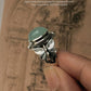 Aqua Chalcedony Butterfly Motif Statement Band 925 Sterling Silver Ring  
