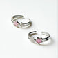 Pink & White CZ Star 925 Sterling Silver Toe Ring  