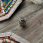 Handmade 925 silver statement ring with pink tourmaline crystal 