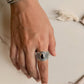 Bohemian style pink tourmaline statement ring in 925 silver  