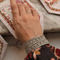 Antique Boho Flower Motifs Statement 925 Sterling Silver Bangles