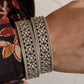 Antique Boho Flower Motifs Statement 925 Sterling Silver Bangles