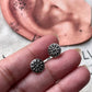 Antique Plain Oxidised Boho Studs 925 Sterling Silver Earrings