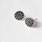 Antique Plain Oxidised Boho Studs 925 Sterling Silver Earrings
