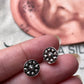 Antique Plain Oxidised Boho Studs 925 Sterling Silver Earrings