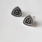 Antique Plain Oxidised Boho Studs 925 Sterling Silver Earrings