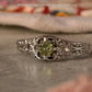 Peridot Vintage Solitaire Detailed 925 Sterling Silver Ring