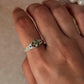 Detailed Vintage Style Peridot 925 Silver Statement Ring
