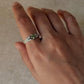 Handmade Peridot Solitaire 925 Silver Ring with Vintage Detailing  