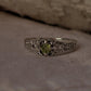 Vintage Peridot Solitaire Ring in Sterling Silver