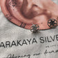 Antique Plain Oxidised Boho Studs 925 Sterling Silver Earrings
