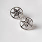 Antique Plain Oxidised Boho Studs 925 Sterling Silver Earrings