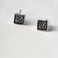 Antique Plain Oxidised Boho Studs 925 Sterling Silver Earrings