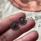 Antique Plain Oxidised Boho Studs 925 Sterling Silver Earrings