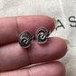 Antique Plain Oxidised Boho Studs 925 Sterling Silver Earrings