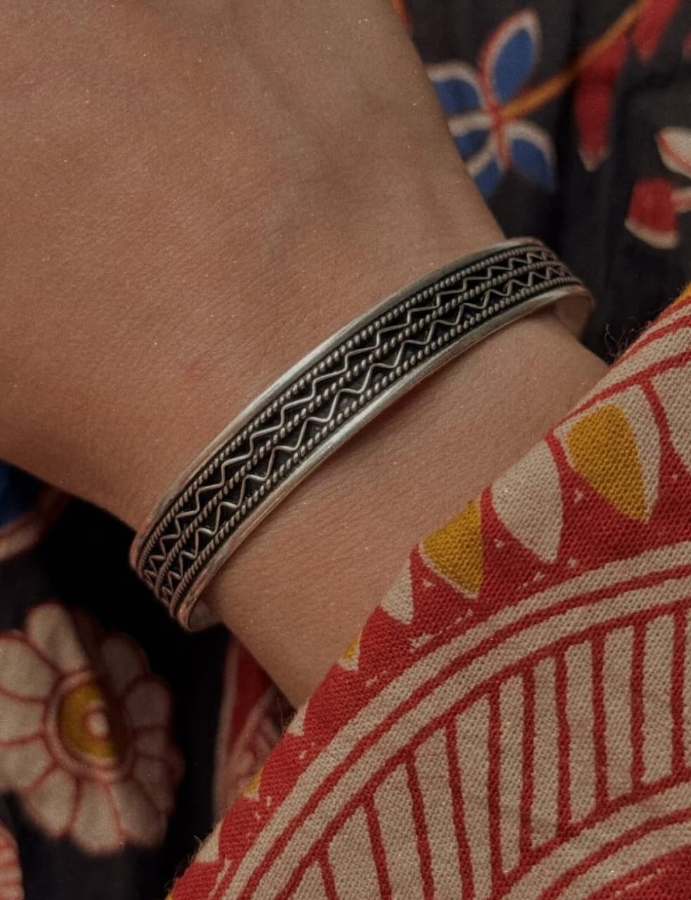 Vintage inspired rope twisted handcrafted silver cuff bracelet