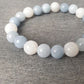 AAA Moonstone & Aquamarine 8mm Natural Crystal Bracelet