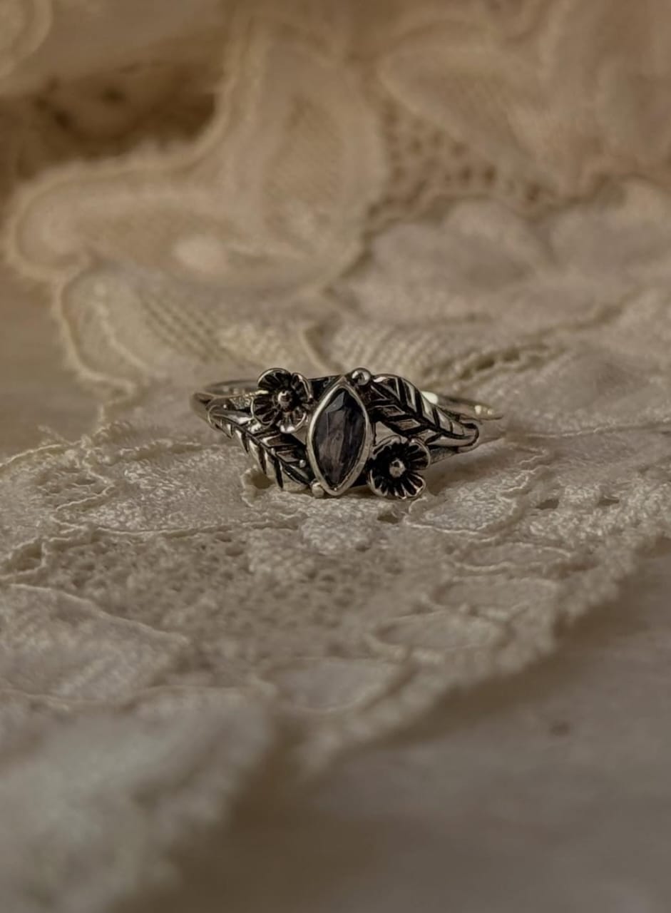 Iolite Marquise Forest Enchantment 925 Sterling Silver Ring