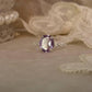 Purple amethyst CZ gemstone ring in sterling silver