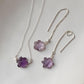  925 Sterling Silver Amethyst Flower Pearl Sui Dhaga Jewelry Set