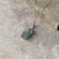 Natural aquamarine gemstone pendant in sterling silver