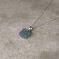 Handcrafted aquamarine pendant in sterling silver  