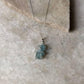 Nature-themed aquamarine pendant with silver detailing  