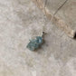 Healing aquamarine gemstone pendant in 925 silver